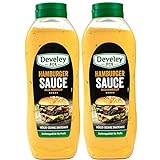 Develey - 2er Set Original Hamburger Sauce mit feinen Gurken- und Zwiebelstückchen 875 ml - Würzig cremige Hamburgersoße - Soße geeignet für Burger, Sandwich und Gegrilltem - (Classic Burgersauce)
